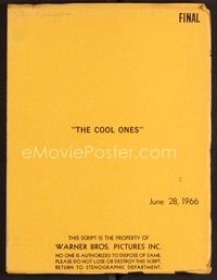 3h129 COOL ONES final draft script June 28, 1966, screenplay by Robert Kaufman and Gene Nelson