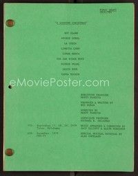 3h131 COUNTRY CHRISTMAS first draft script September 4, 1979, never produced TV show!