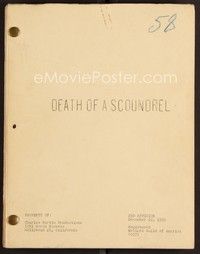 3h133 DEATH OF A SCOUNDREL second revision draft script December 29, 1955, by Charles Martin