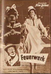 3h212 FIREWORKS German program '54 Feuerwerk, Lilli Palmer, Romy Schneider, many circus images!