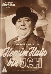 3h216 HOBSON'S CHOICE German program '54 David Lean, many different images of Charles Laughton!