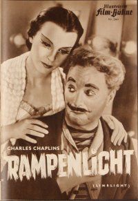 3h221 LIMELIGHT German program '54 different images of Charlie Chaplin & pretty young Claire Bloom!