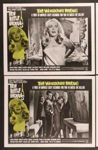 3p637 TEN LITTLE INDIANS 8 LCs '66 Agatha Christie, super sexy Shirley Eaton!