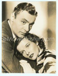 3r087 BREAK OF HEARTS 7x9.25 still '35 best romantic c/u of Katharine Hepburn & Charles Boyer!