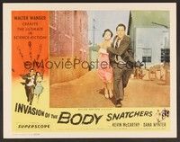 3v221 INVASION OF THE BODY SNATCHERS LC '56 best close up of scared Kevin McCarthy & Dana Wynter!