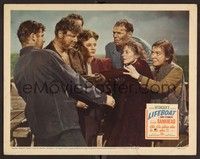 3v261 LIFEBOAT LC '43 Alfred Hitchcock, Tallulah Bankhead + 6 cast members shown!