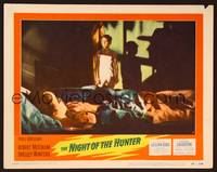 3v327 NIGHT OF THE HUNTER LC #7 '55 Sally Jane Bruce, Billy Chapin & shadow of Mitchum!