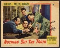 3v102 NOTHING BUT THE TRUTH signed LC '41 by Bob Hope, who's at office desk surrounded by 3 guys!