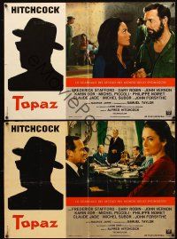 3x115 TOPAZ 3 Italian photobusta '69 Alfred Hitchcock, John Vernon, Karin Dor!