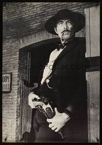 4b631 LEE VAN CLEEF commercial poster '70 cool image of Cleef with pistol!