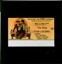 4c227 STING Aust glass slide R77 best art of con men Paul Newman & Robert Redford by Richard Amsel!