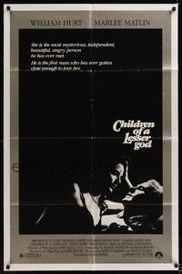 4d188 CHILDREN OF A LESSER GOD  1sh '86 William Hurt, Piper Laurie, Marlee Matlin!