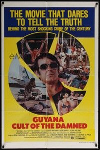 4d394 GUYANA CULT OF THE DAMNED  1sh '79 Jim Jones biography, Stuart Whitman, Gene Barry!