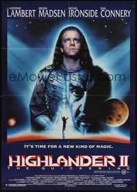 4e538 HIGHLANDER 2 Aust 1sh '91 great artwork of immortals Christopher Lambert & Sean Connery!