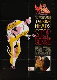 4e553 STOP MAKING SENSE Aust 1sh '84 Jonathan Demme, Talking Heads, different art of David Byrne!