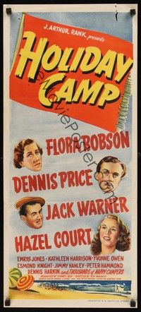 4e738 HOLIDAY CAMP Aust daybill '49 Flora Robson, Jack Warner, Dennis Price, Hazel Court!