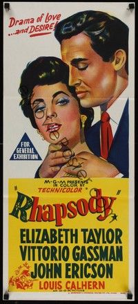 4e890 RHAPSODY Aust daybill R60s Elizabeth Taylor must possess Vittorio Gassman, heart, body & soul!