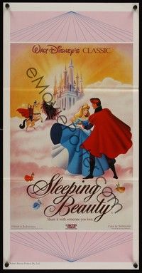 4e923 SLEEPING BEAUTY Aust daybill R87 Walt Disney cartoon fairy tale fantasy, great art!