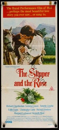 4e924 SLIPPER & THE ROSE Aust daybill '76 Richard Chamberlain, Gemma Craven as Cinderella!