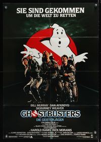 4e272 GHOSTBUSTERS German '84 Bill Murray, Aykroyd & Harold Ramis are here to save the world!