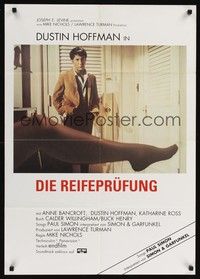 4e275 GRADUATE German R70s classic image of Dustin Hoffman & Anne Bancroft's sexy leg!