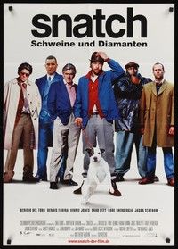 4e320 SNATCH DS German '00 cool image of Brad Pitt, Jason Statham, Benicio Del Toro & cast!