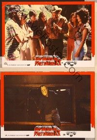 4e431 FRIDAY THE 13th PART 3 - 3D 2 German LCs '82 slasher sequel, Dana Kimmell, Paul Kratka!