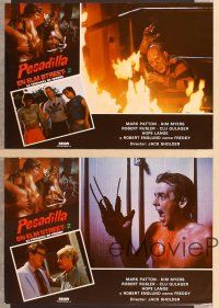 4e212 NIGHTMARE ON ELM STREET 2 12 Spanish LCs '85 creepy Robert Englund as Freddy Krueger!