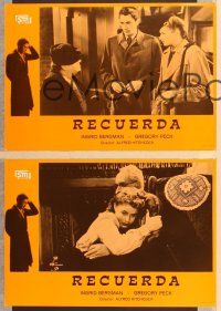 4e222 SPELLBOUND 12 Spanish LCs R82 Alfred Hitchcock, Ingrid Bergman, Gregory Peck