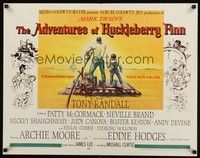 4g378 ADVENTURES OF HUCKLEBERRY FINN style B 1/2sh '60 art of Eddie Hodges & Archie Moore!