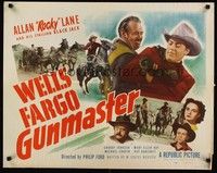 4g684 WELLS FARGO GUNMASTER 1/2sh '51 Allan 'Rocky' Lane & his stallion Black Jack!