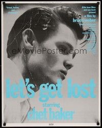 4g220 LET'S GET LOST Japanese/English 20x26 '89 Bruce Weber, great profile portrait of Chet Baker!