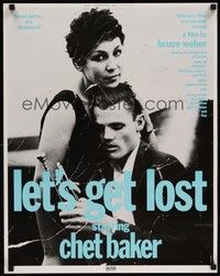 4g219 LET'S GET LOST Japanese/English 20x26 '89 Bruce Weber, Chet Baker w/girl & trumpet!