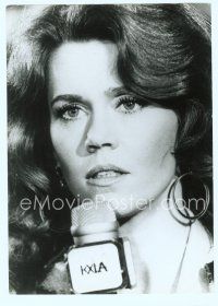 4j098 JANE FONDA 8.25x11.5 still '60s super close up by microphoine at press conference!