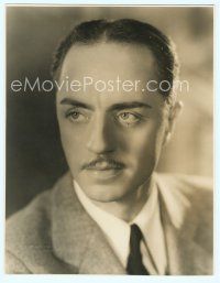 4j211 WILLIAM POWELL deluxe 10.75x13.75 still '30s best head & shoulders portrait by Elmer Fryer!