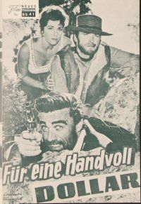 4j446 FISTFUL OF DOLLARS Austrian program R74 Sergio Leone, different images of Clint Eastwood!