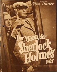 4j322 MAN WHO WAS SHERLOCK HOLMES German program '37 detective Hans Albers & Heinz Ruhmann!