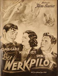 4j384 TEST PILOT German program '38 different images of Clark Gable, Myrna Loy & Spencer Tracy!