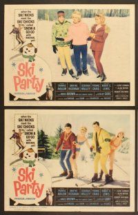 4m329 SKI PARTY 8 LCs '65 Frankie Avalon, Dwayne Hickman, where the he's meet the she's on skis!