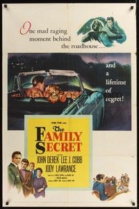 4r295 FAMILY SECRET 1sh '51 Lee J. Cobb's son John Derek is a murderer!