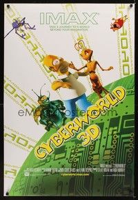 4w161 CYBERWORLD DS 1sh '00 Homer Simpson & Antz, IMAX 3-D!