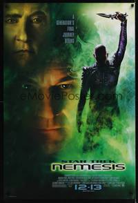 4w638 STAR TREK: NEMESIS advance 1sh '02 Patrick Stewart, Johnathan Frakes, Brent Spiner!