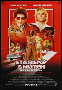 4w643 STARSKY & HUTCH advance 1sh '04 Ben Stiller, Owen Wilson, Snoop Dogg, Vince Vaughn!