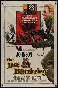 5b498 LAST BLITZKRIEG 1sh '59 Van Johnson, the madman's final act of fury!