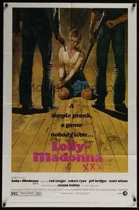 5b518 LOLLY-MADONNA XXX style B revised 1sh '73 artwork of hostage Season Hubley held at gunpoint!