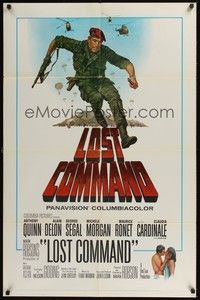 5b527 LOST COMMAND 1sh '66 Terpning art of commando Anthony Quinn in Algeria!