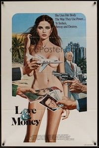 5b531 LOVE & MONEY int'l 1sh '82 Klaus Kinski, Assante, sexiest Salk art of naked Ornella Muti!