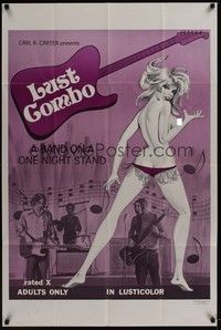 5b536 LUST COMBO 1sh '70 rock 'n' roll sexploitation, a band on a one night stand!