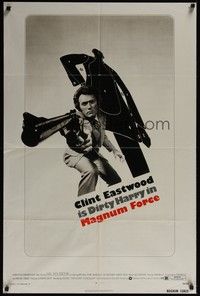 5b544 MAGNUM FORCE 1sh '73 Clint Eastwood is Dirty Harry pointing his huge gun!