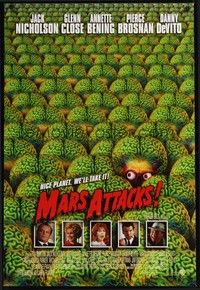 5b557 MARS ATTACKS! int'l 1sh '96 directed by Tim Burton, great image of many alien brains!